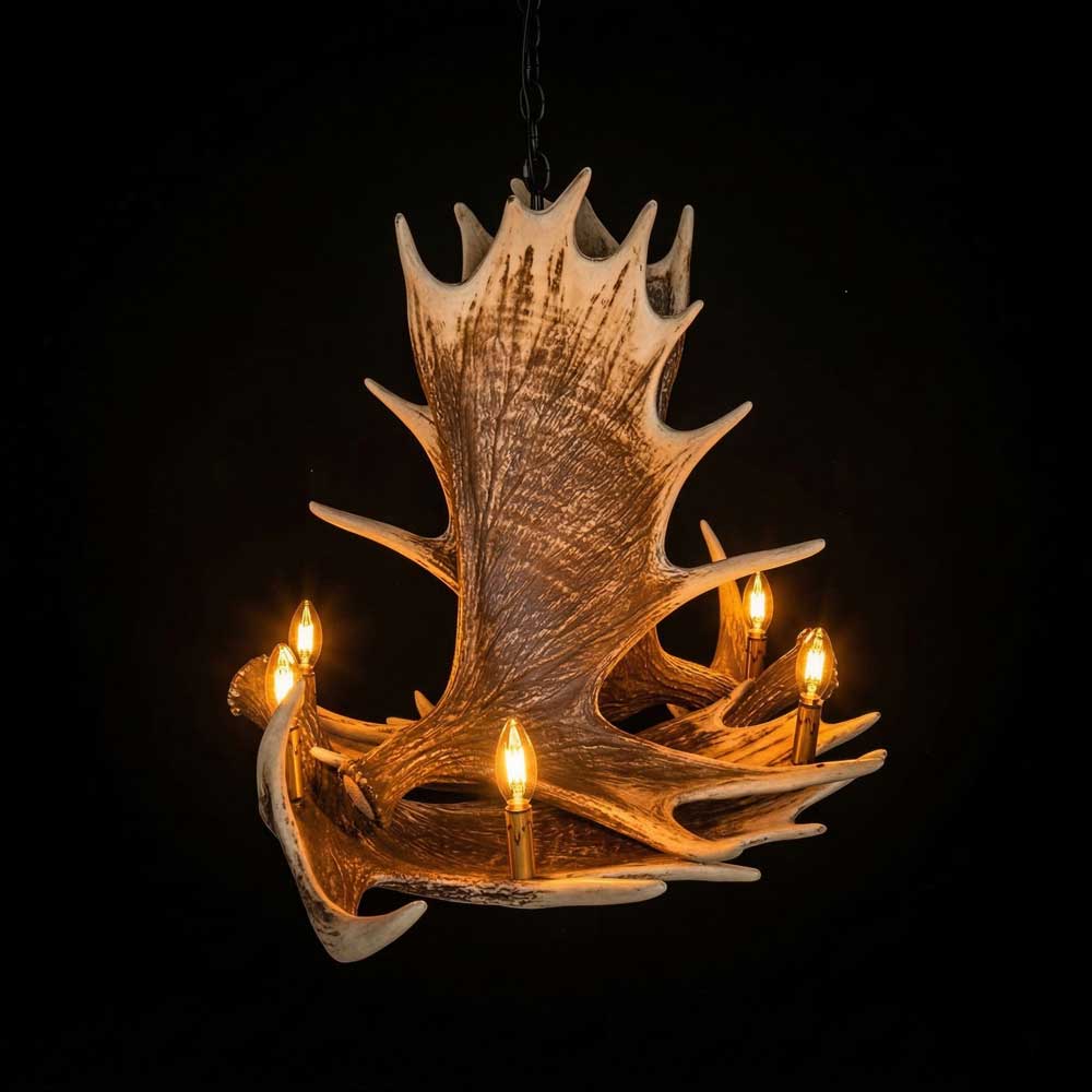 Lustre El Paso com 4 Chifres de Alce