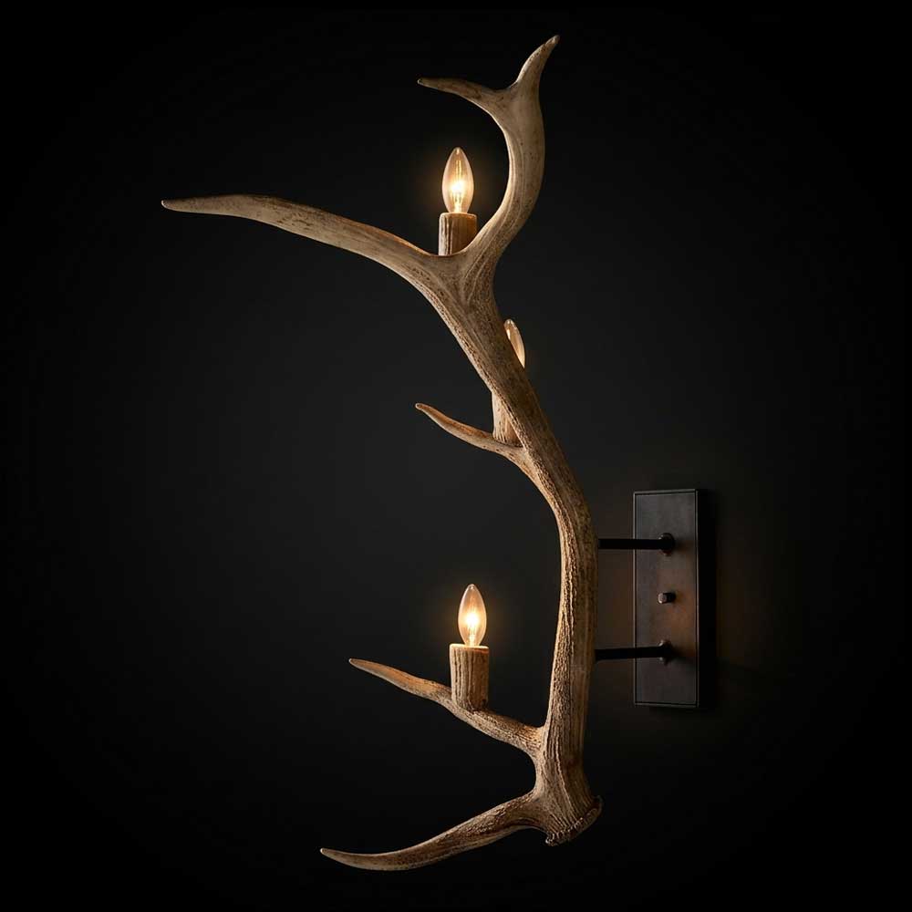 Arandela Dust com Chifre de Cervo Elk