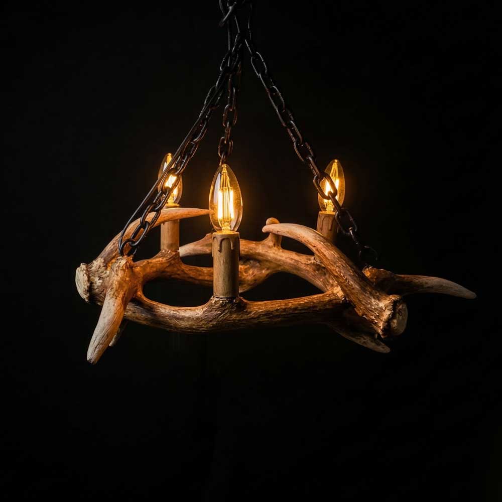 Lustre Denver Pro Ropers  - Chifre de Cervo