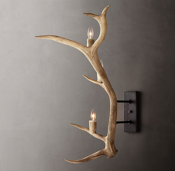 Arandela Dust com Chifre de Cervo Elk