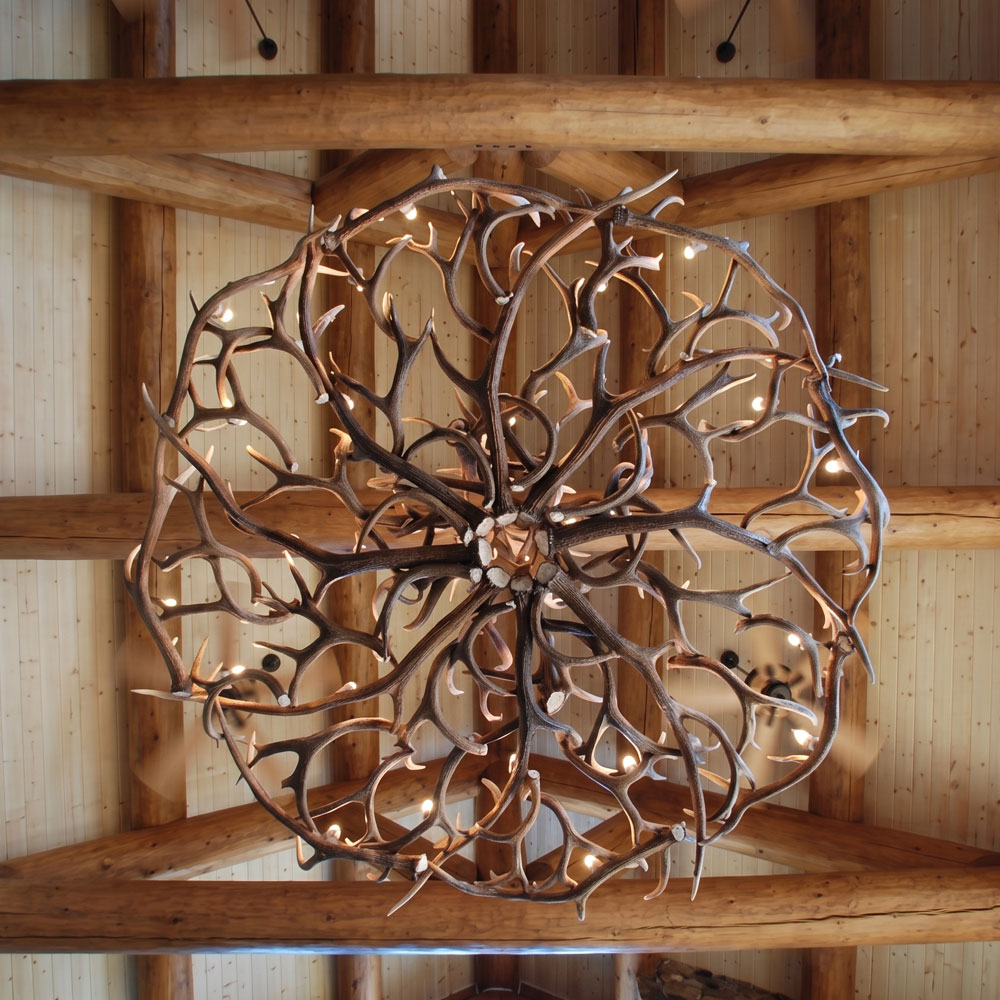 Lustre De Chifre de Cervo Ranch & Star 